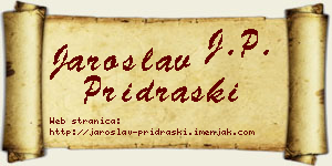 Jaroslav Pridraški vizit kartica